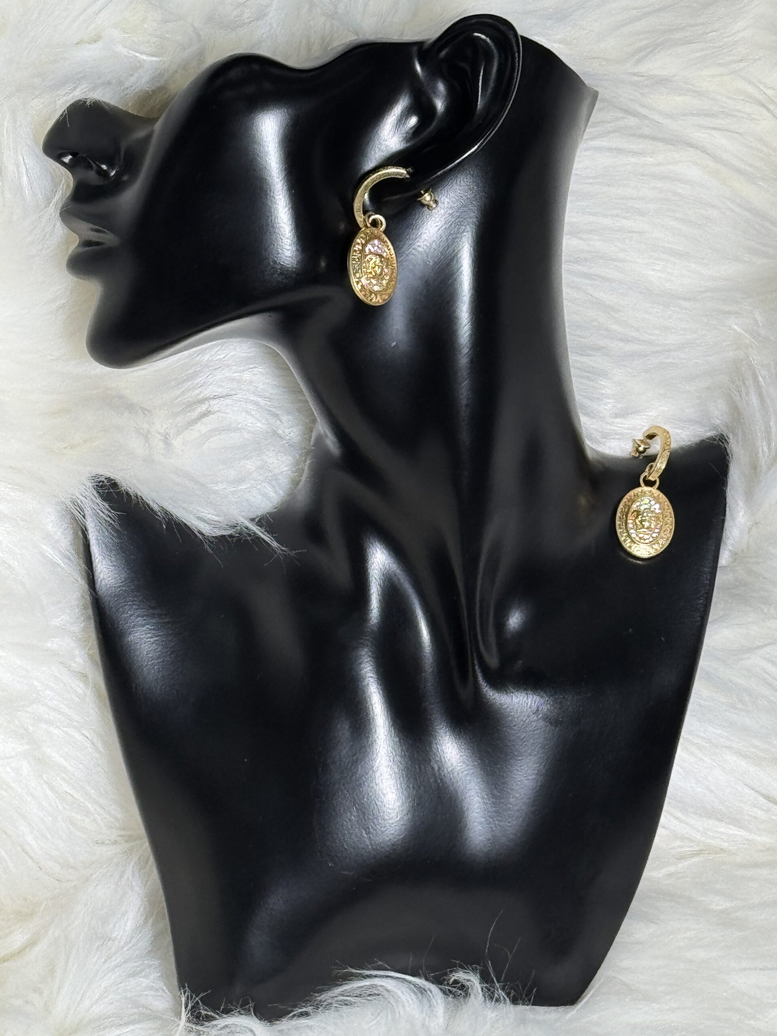 Two Set Small Curve Versace Earrings