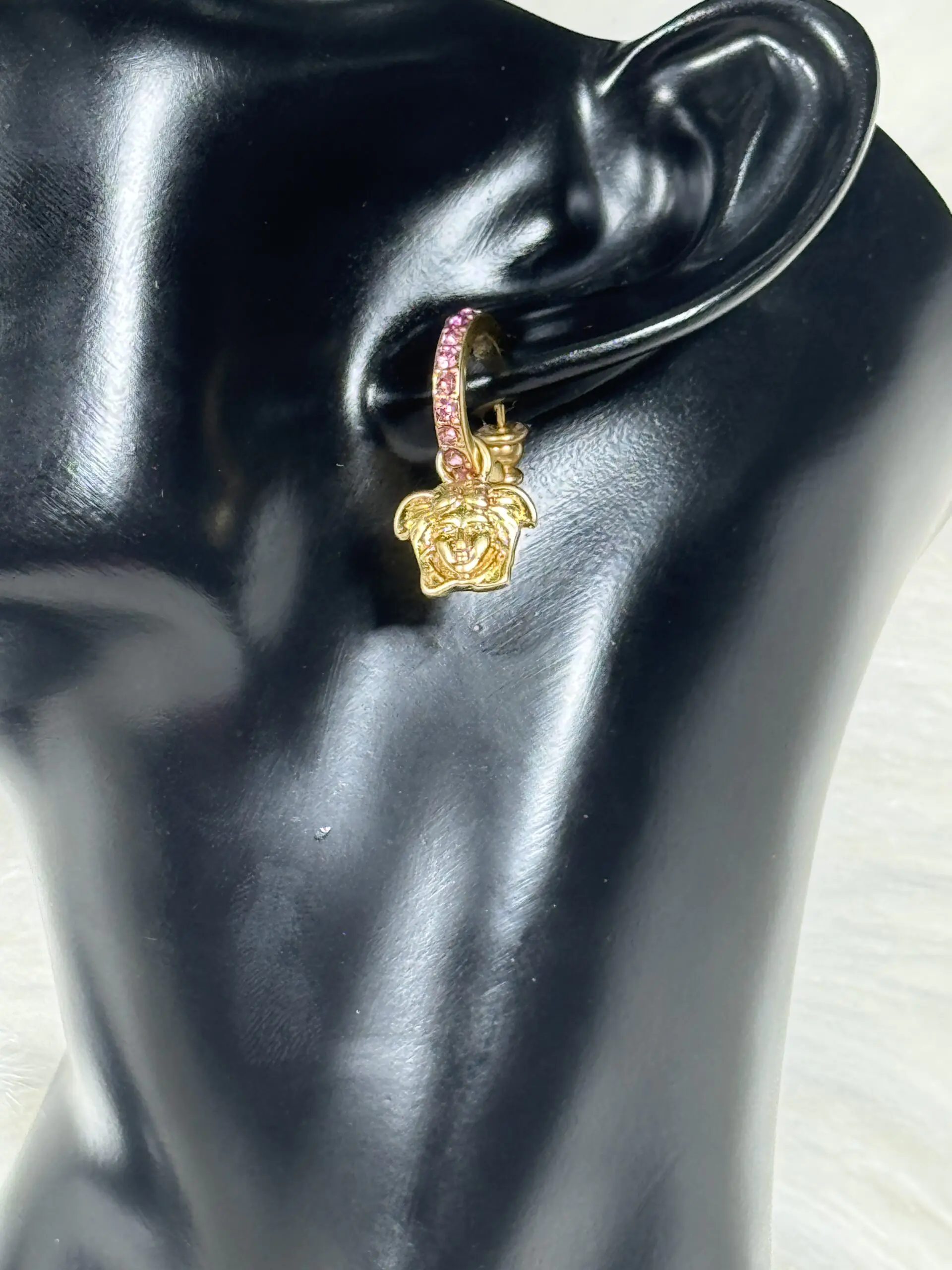 Pink Versace Stone Set 1A  With One Neckpiece and 2 Earrings
