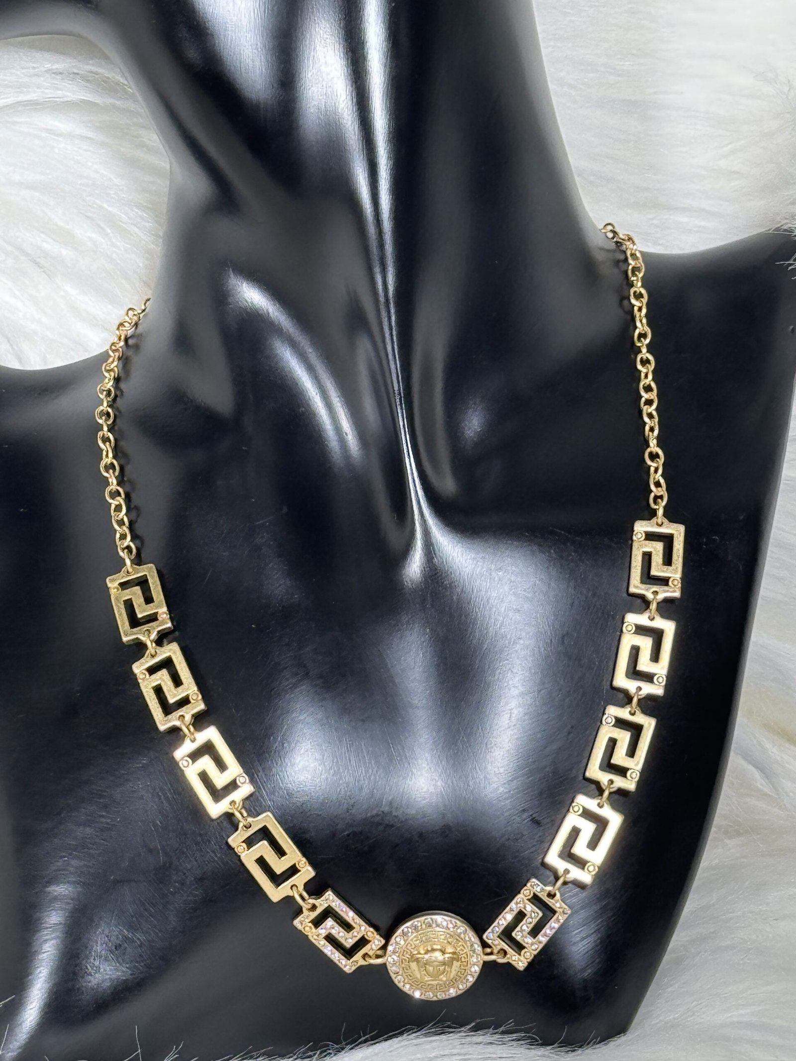 Transparent Golden Versace Necklace