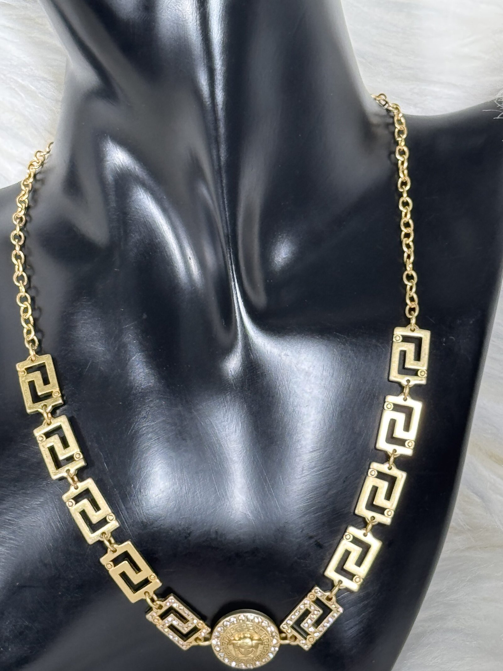 Transparent Golden Versace Necklace