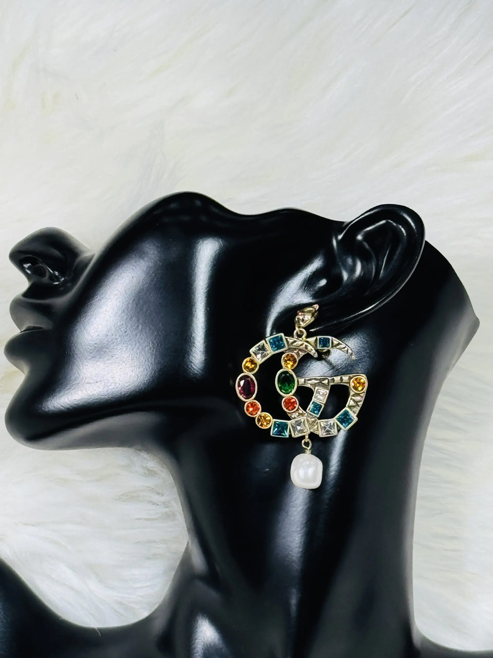 Gucci Earrings with Multicolored Stones