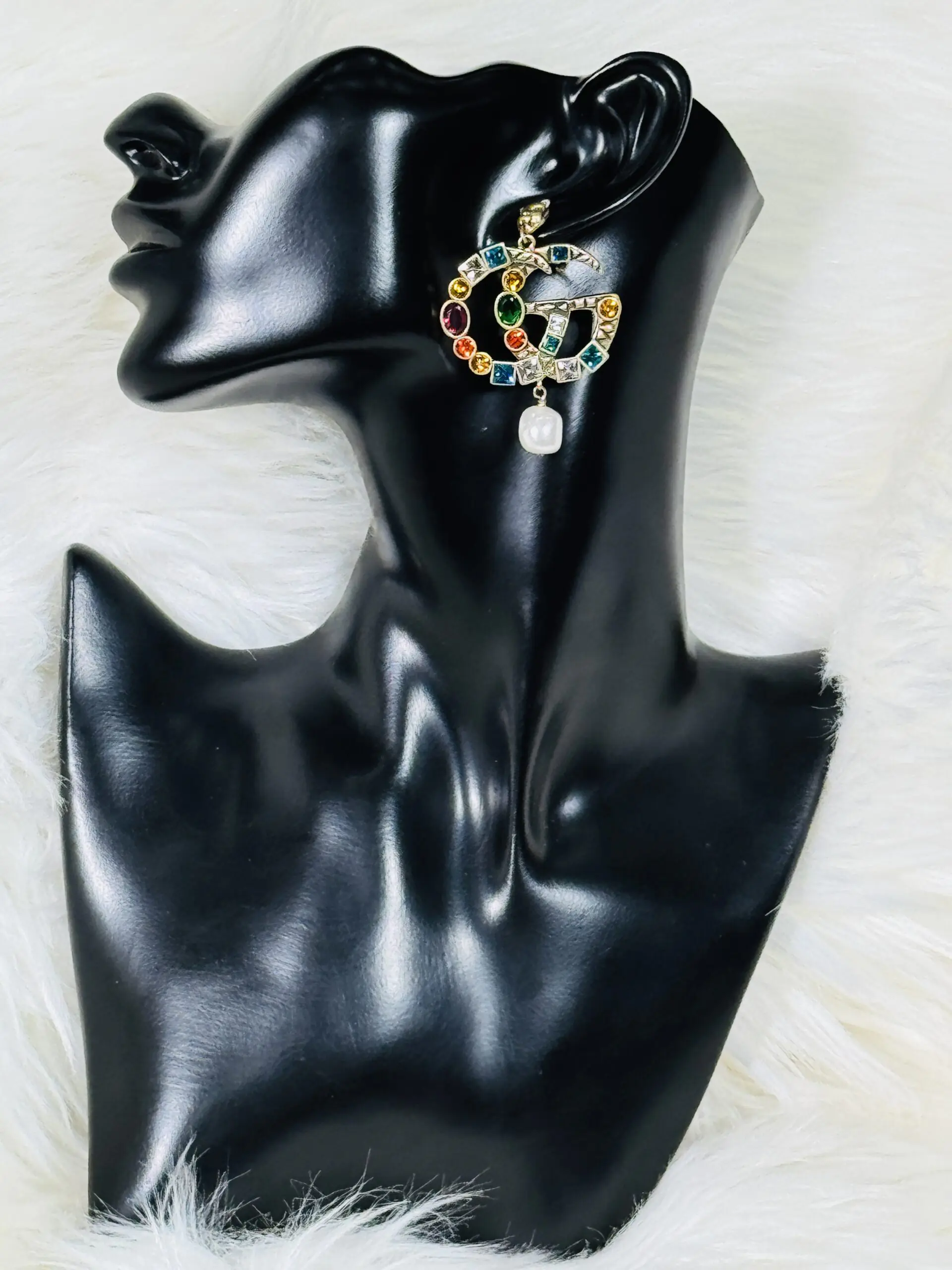 Gucci Earrings with Multicolored Stones