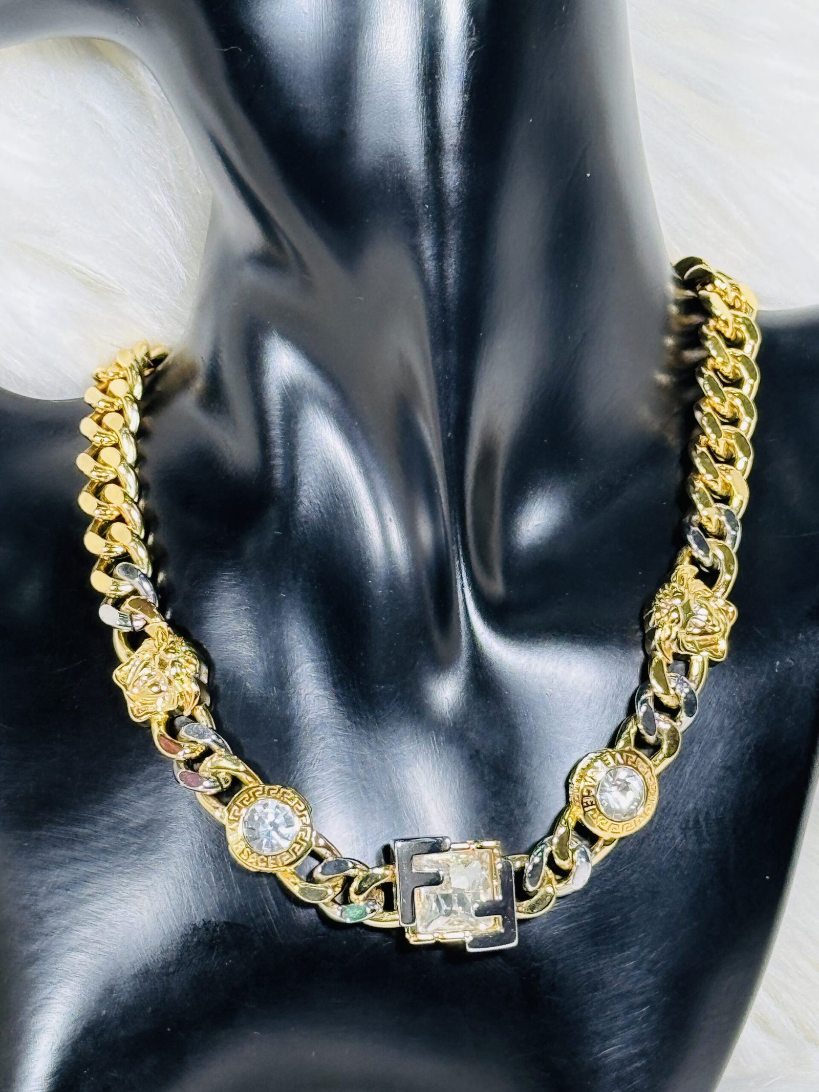 Silver and Golden Chain Necklace