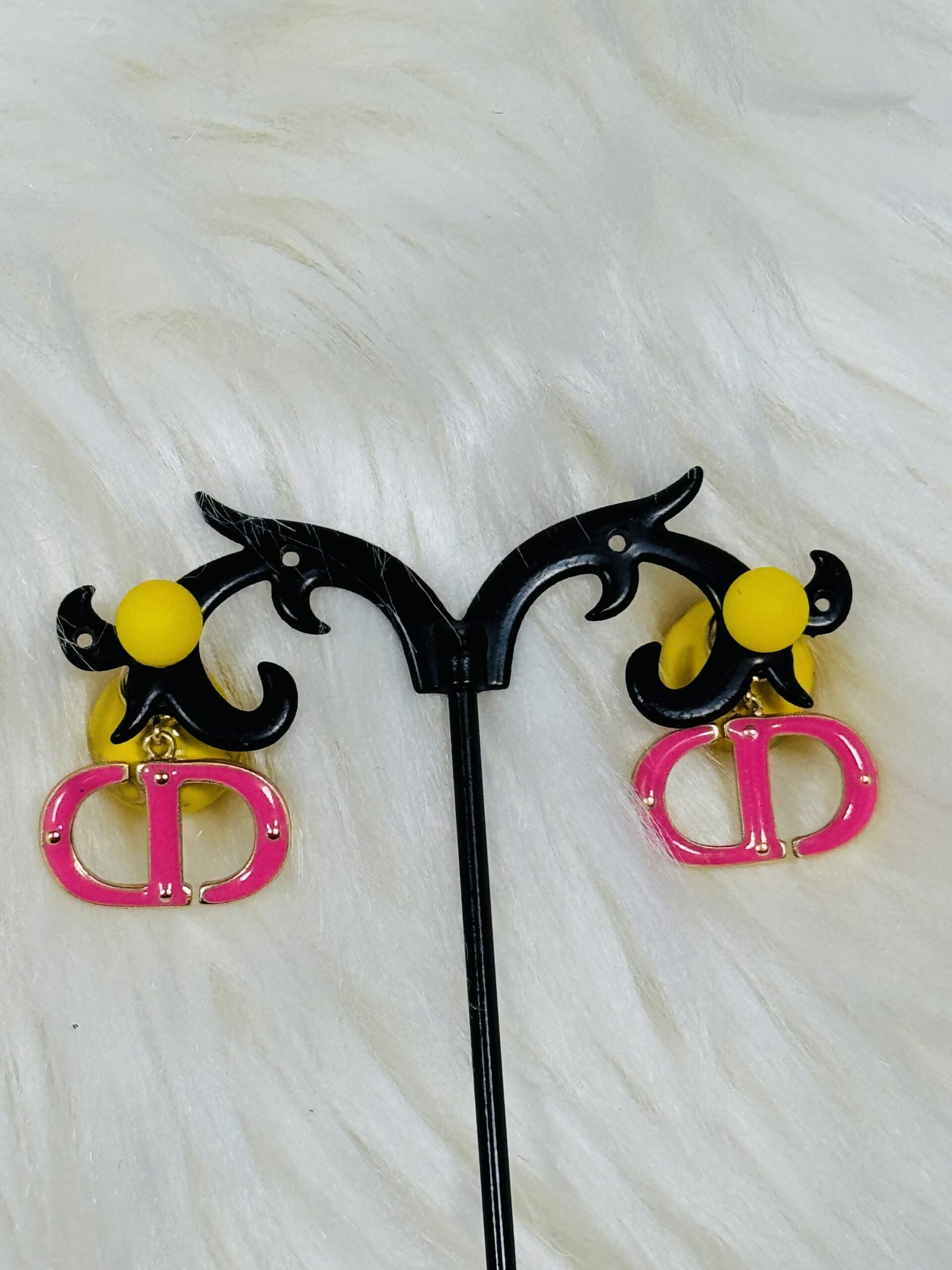 Yellow Ball Dior Earrings