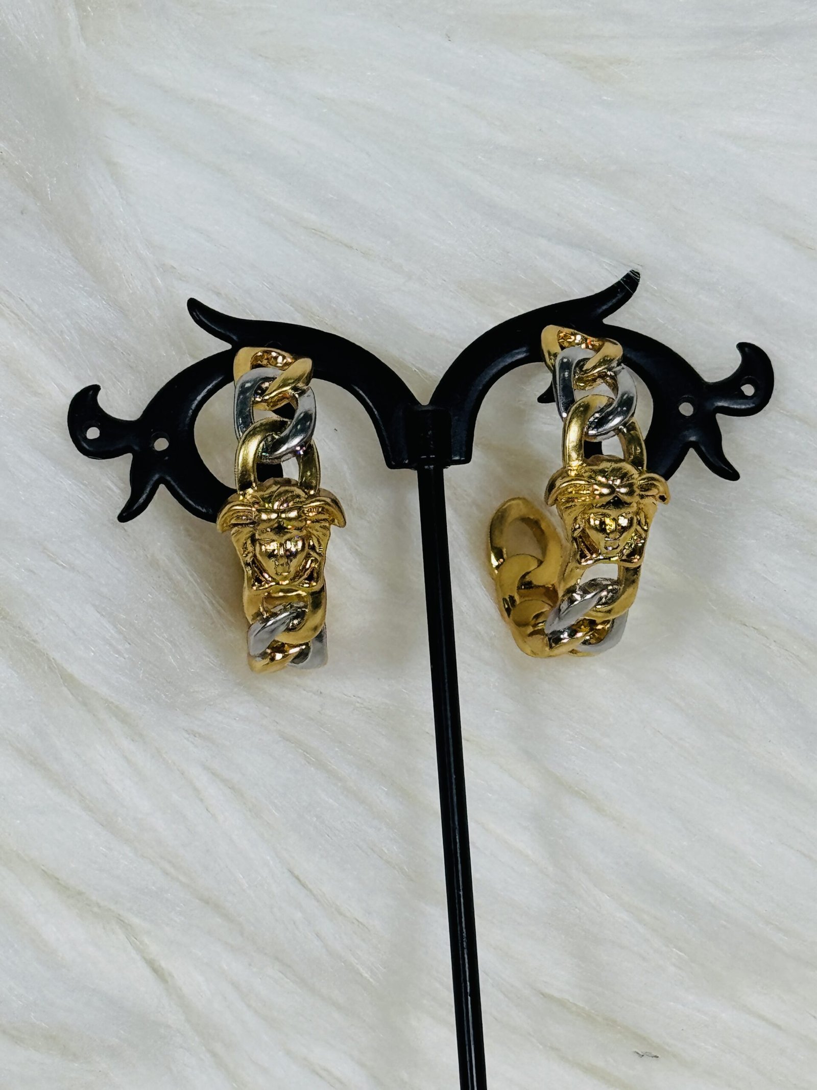 Half Loop Versace Bold Chain Earrings