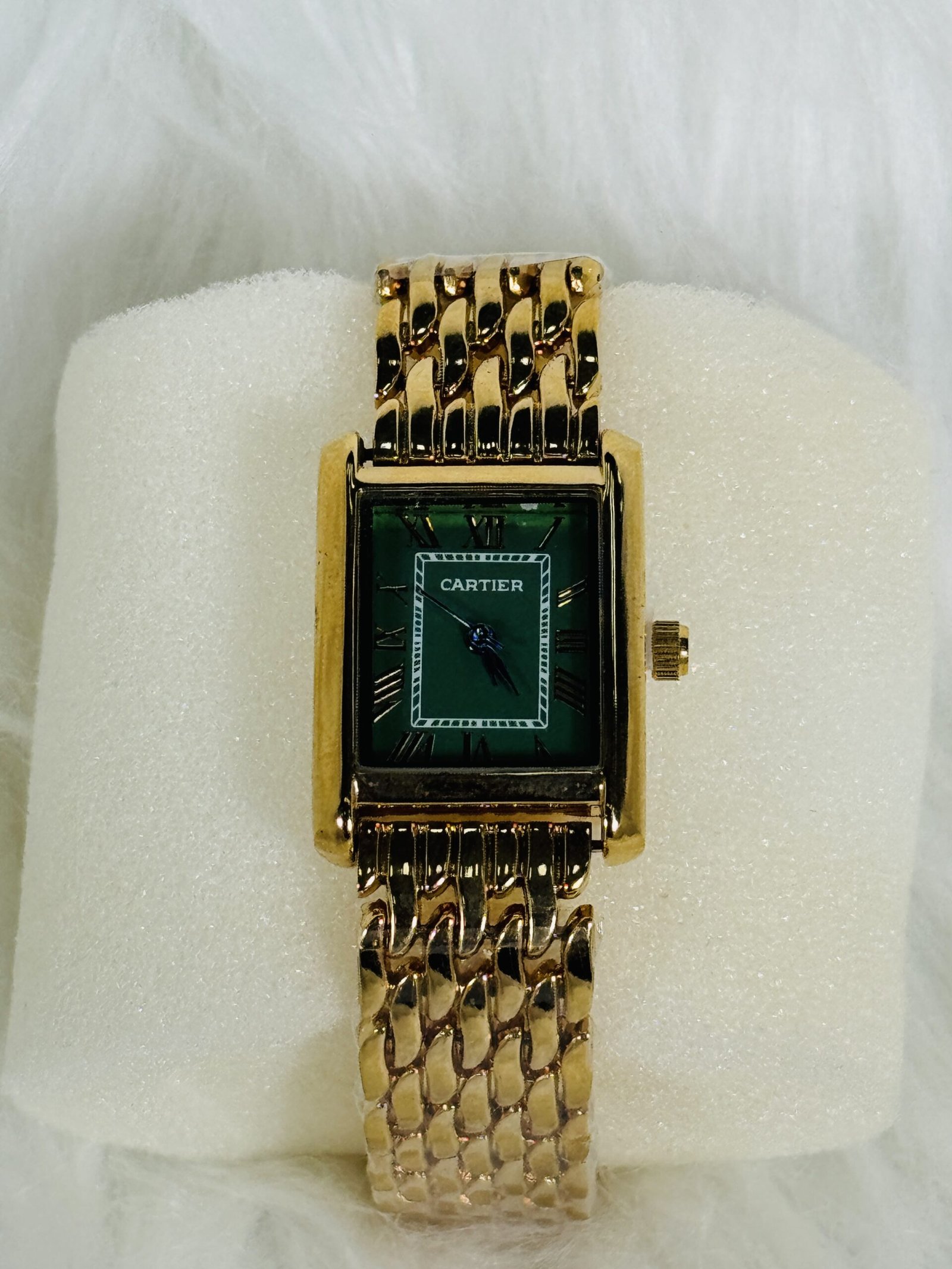 Slanted-Layered Cartier Wristwatch