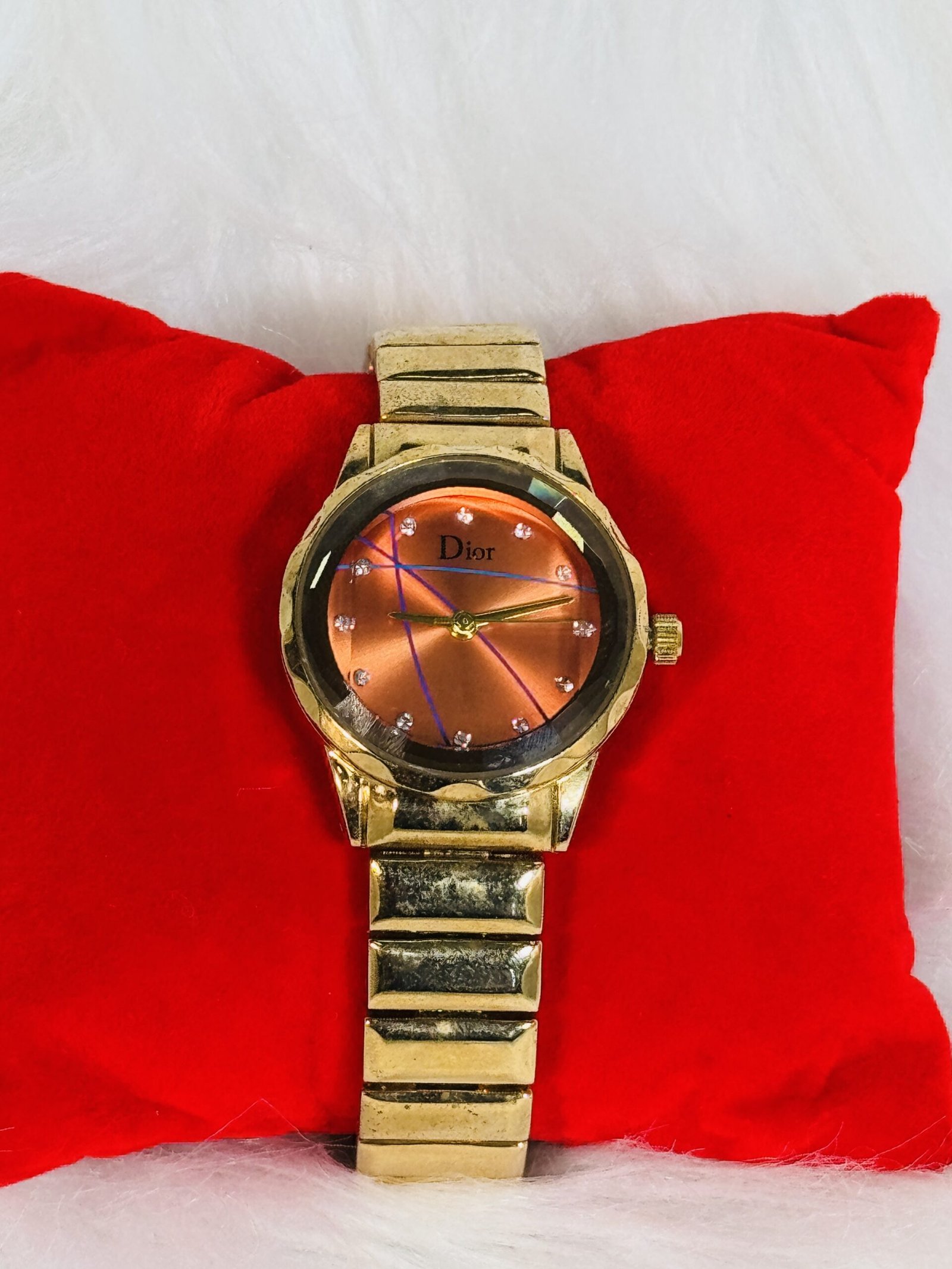 Dior Wristwatch with Golden Chain Strap