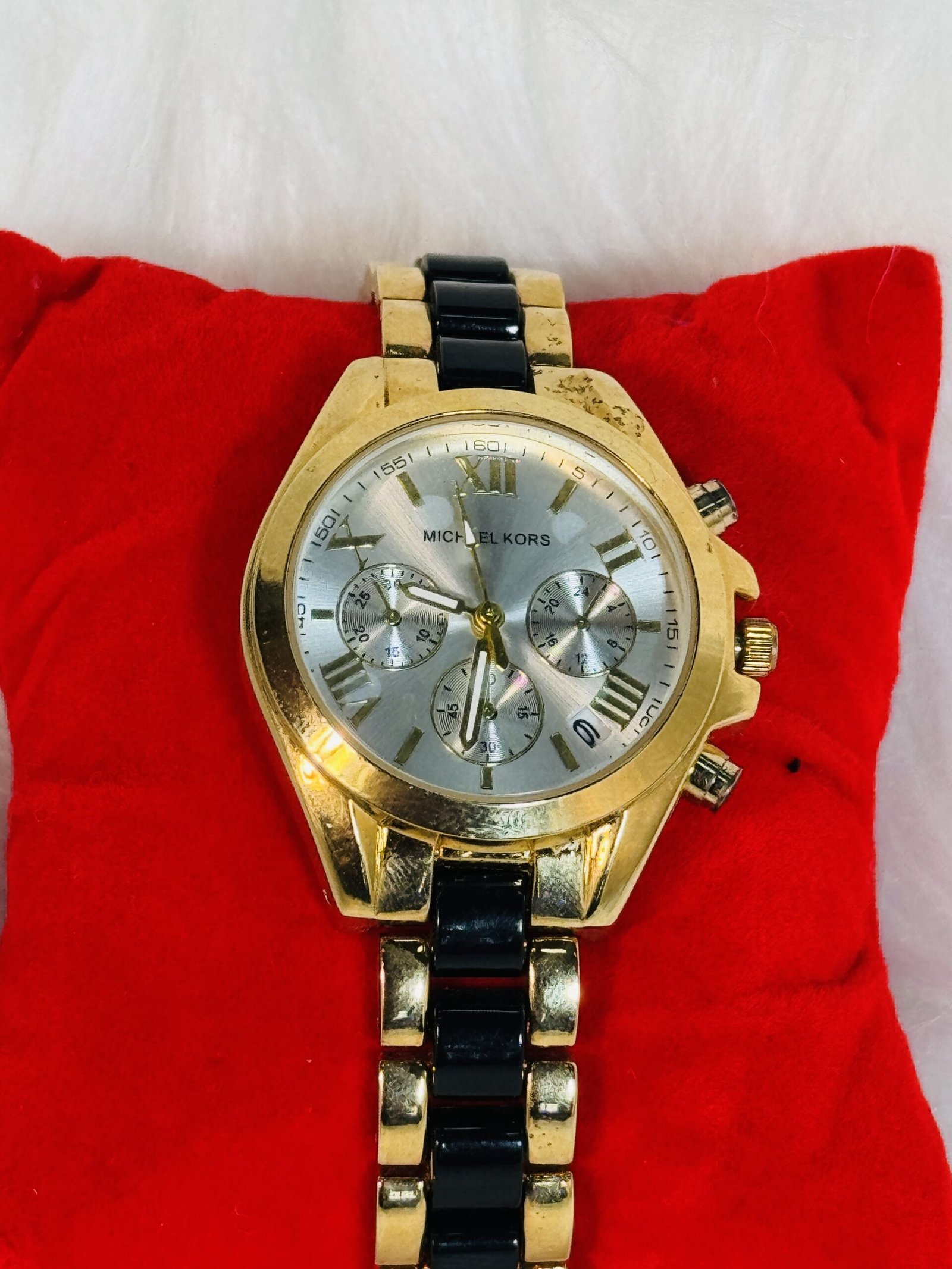 Michael Kors Black and Gold Wristwatch