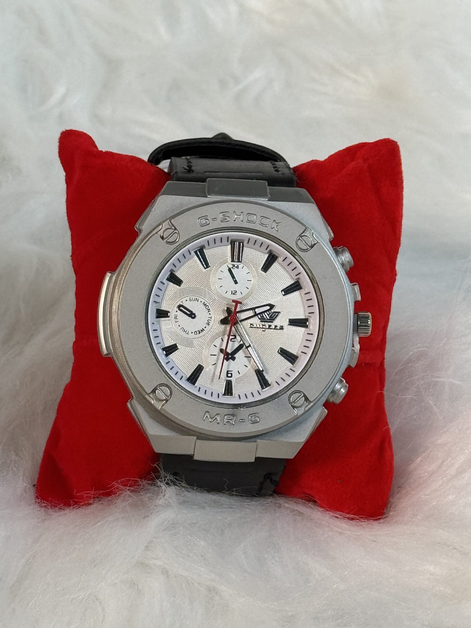 G-Shock Wristwatch with Black Leather Strap