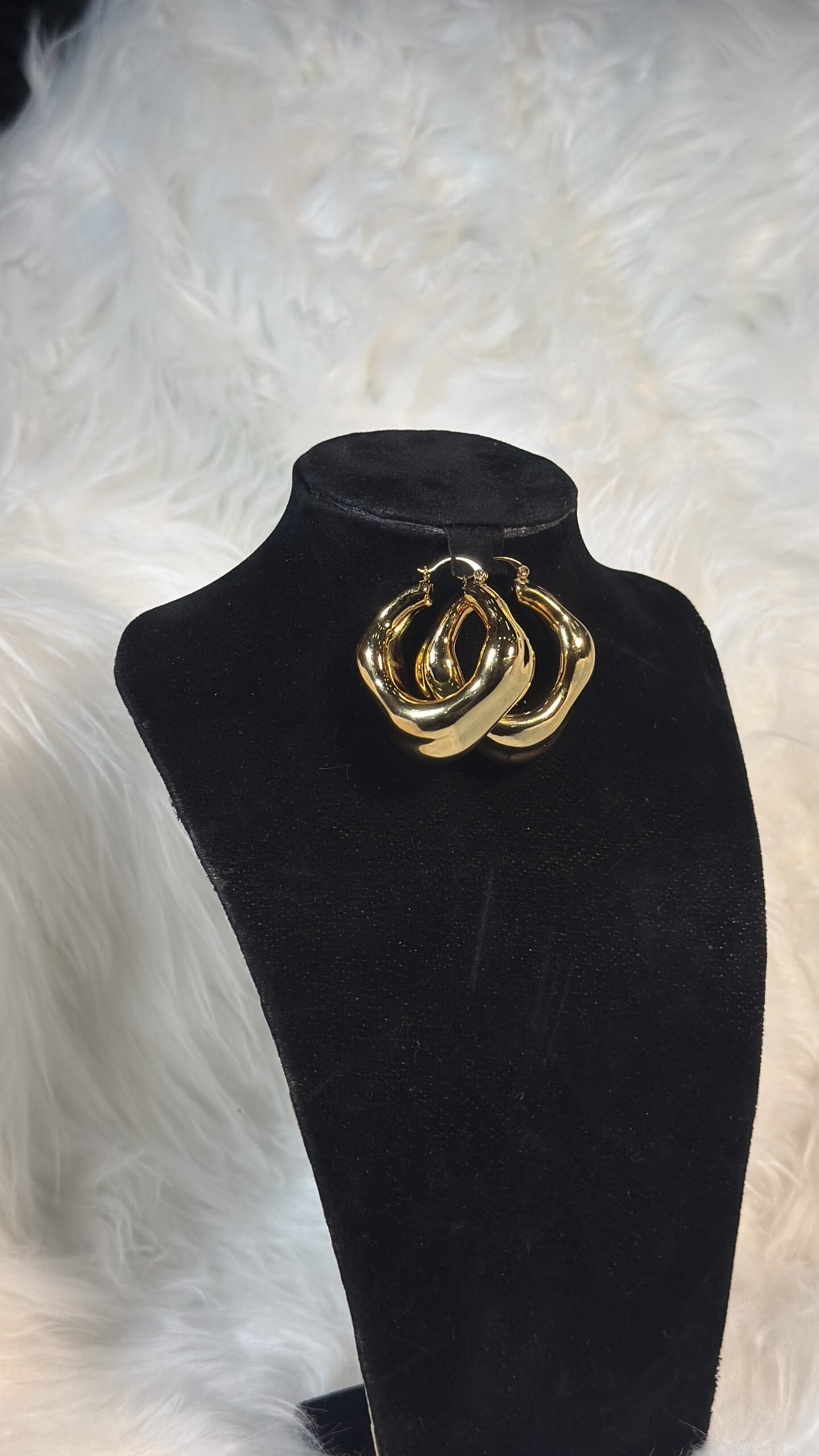 Big Rose Gold Fashion Earrings - Custom Design