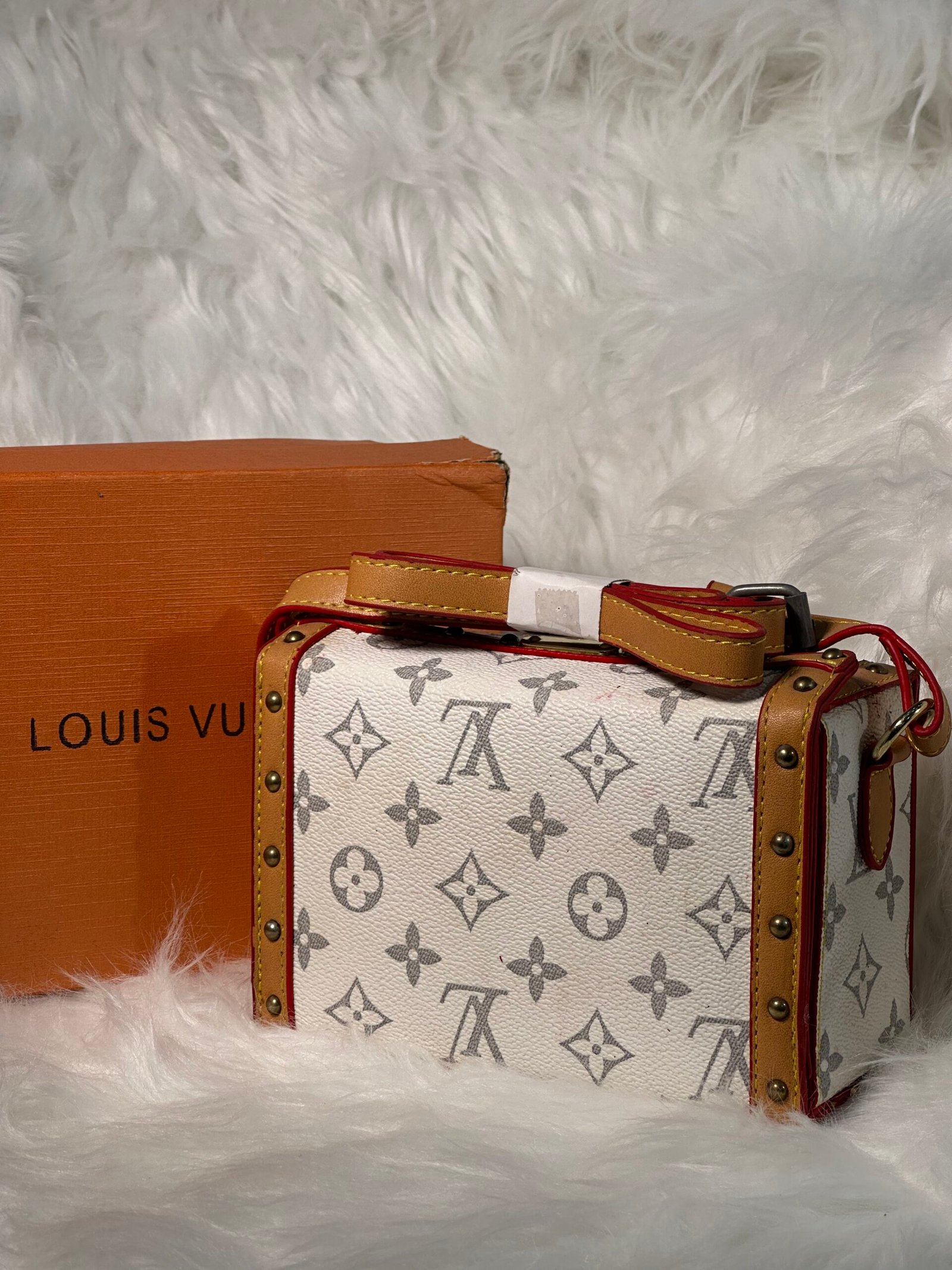 White Cross Boxed Louis Vuitton Bag