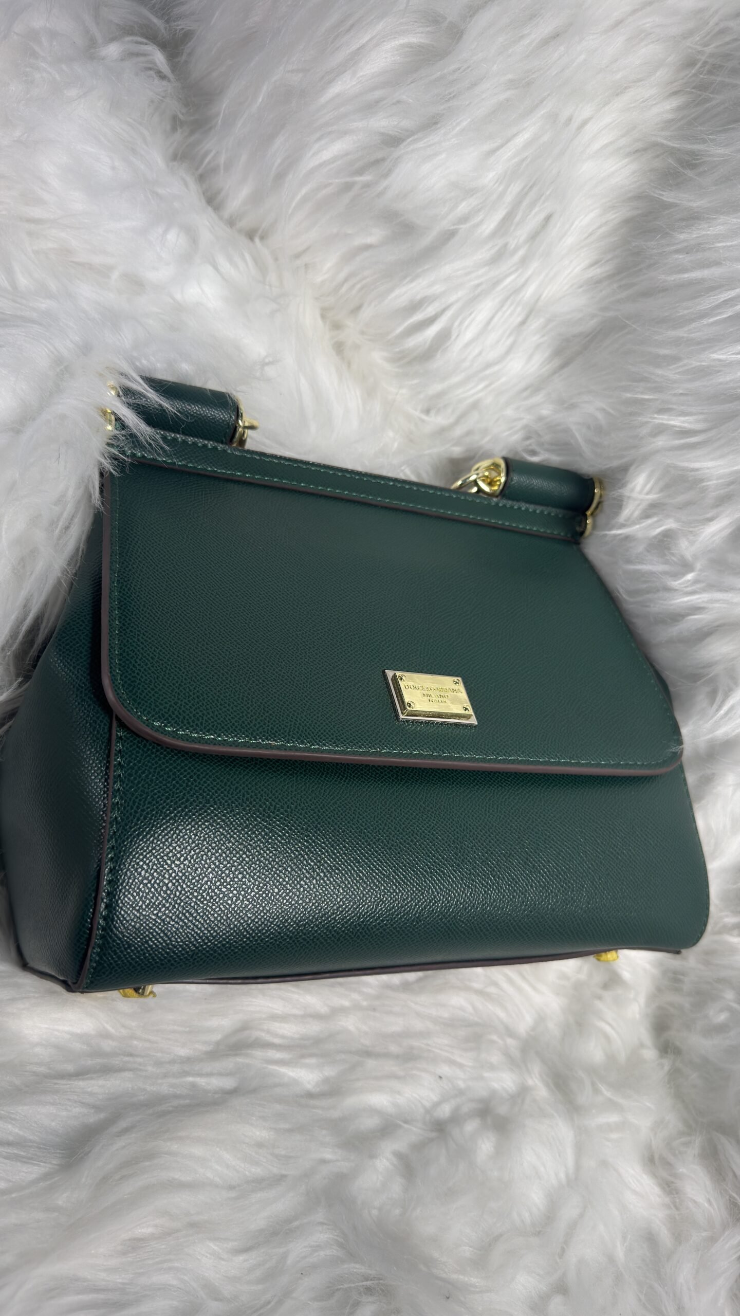 DG Leather Green Bag - Fully Boxed