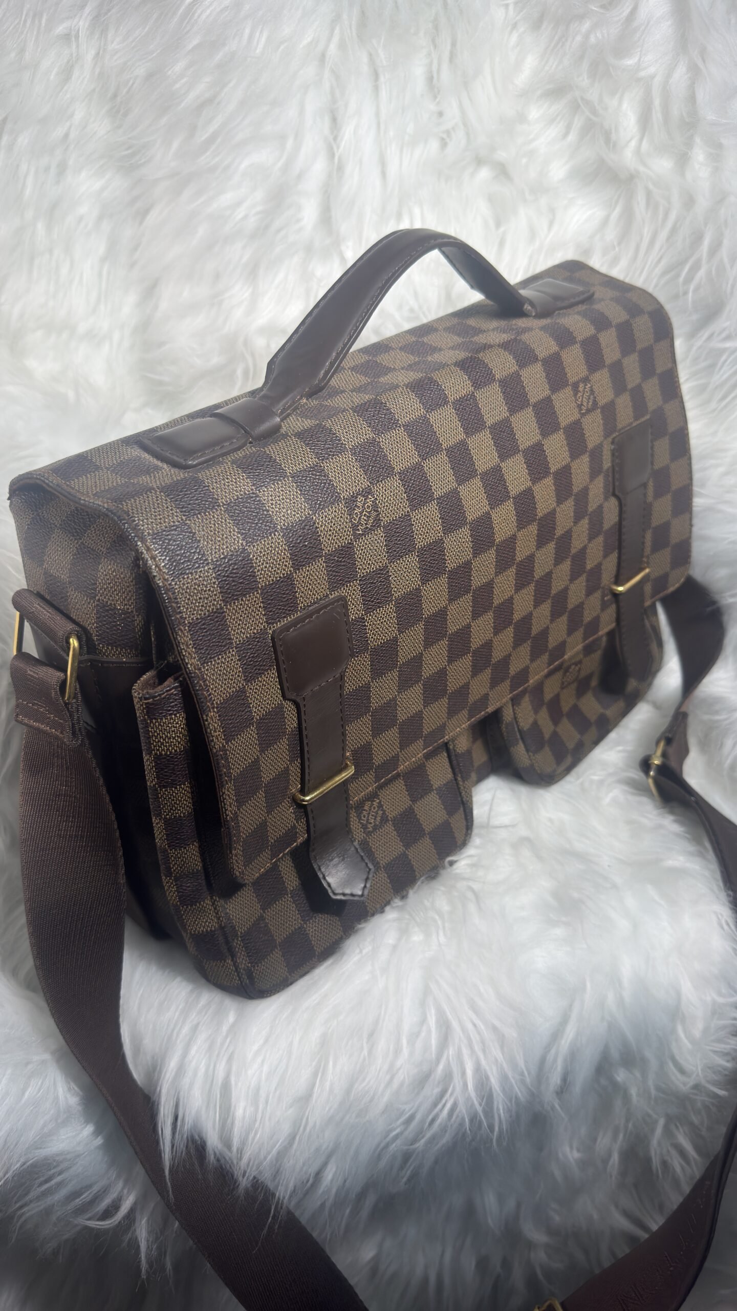 Stylish Brown LV Laptop Bag