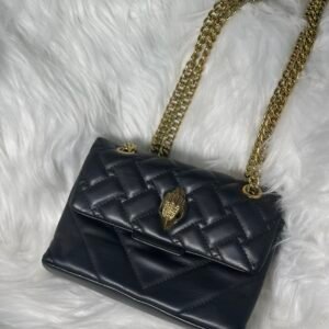 Strapped Chain Black Bag