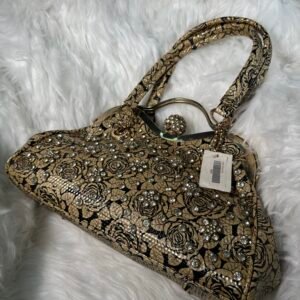 Brown Stone-Embedded Bag