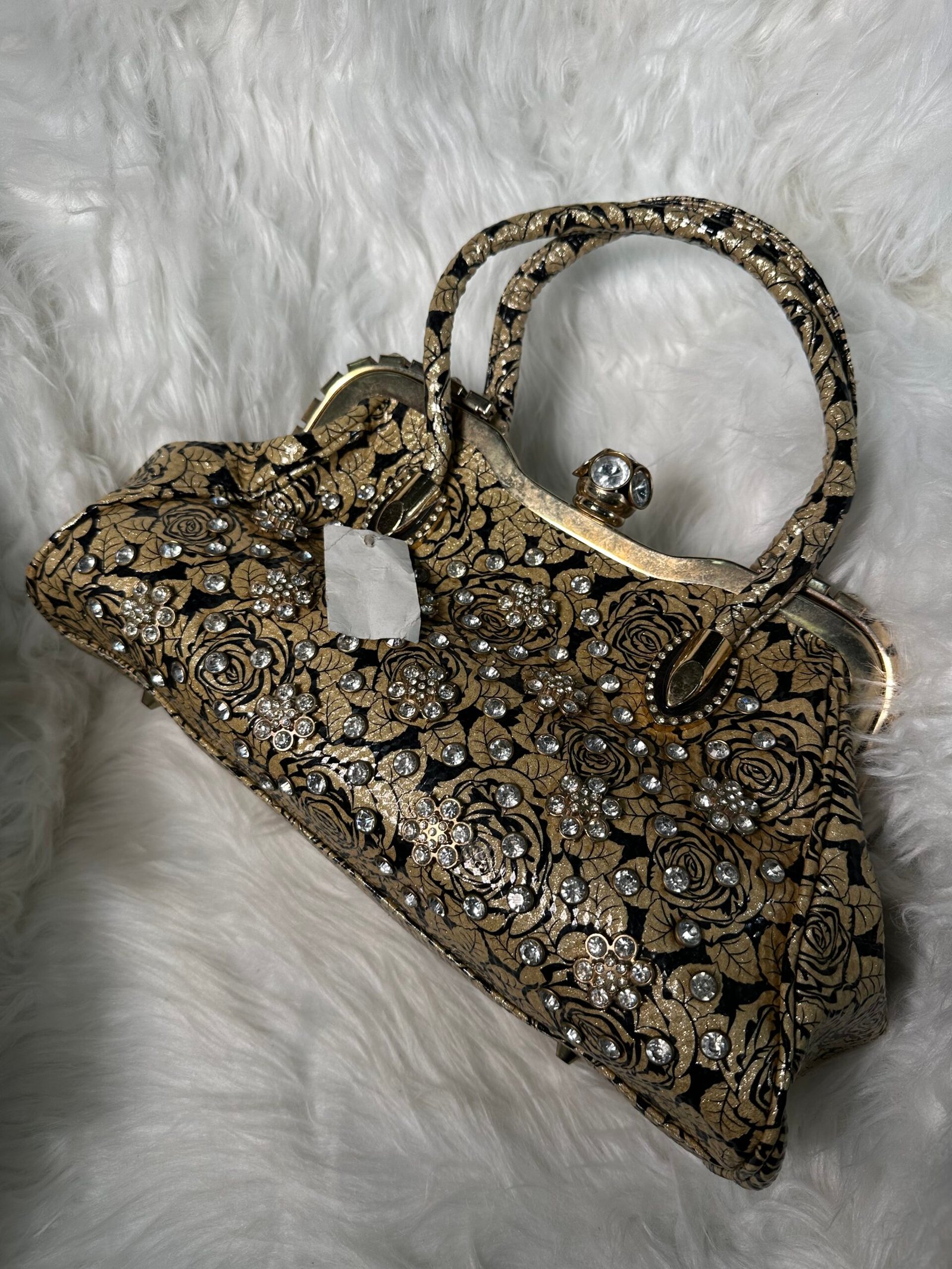 Brown Stone Silver-Golden Bag