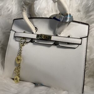 Luxury Hermes White Leather Bag