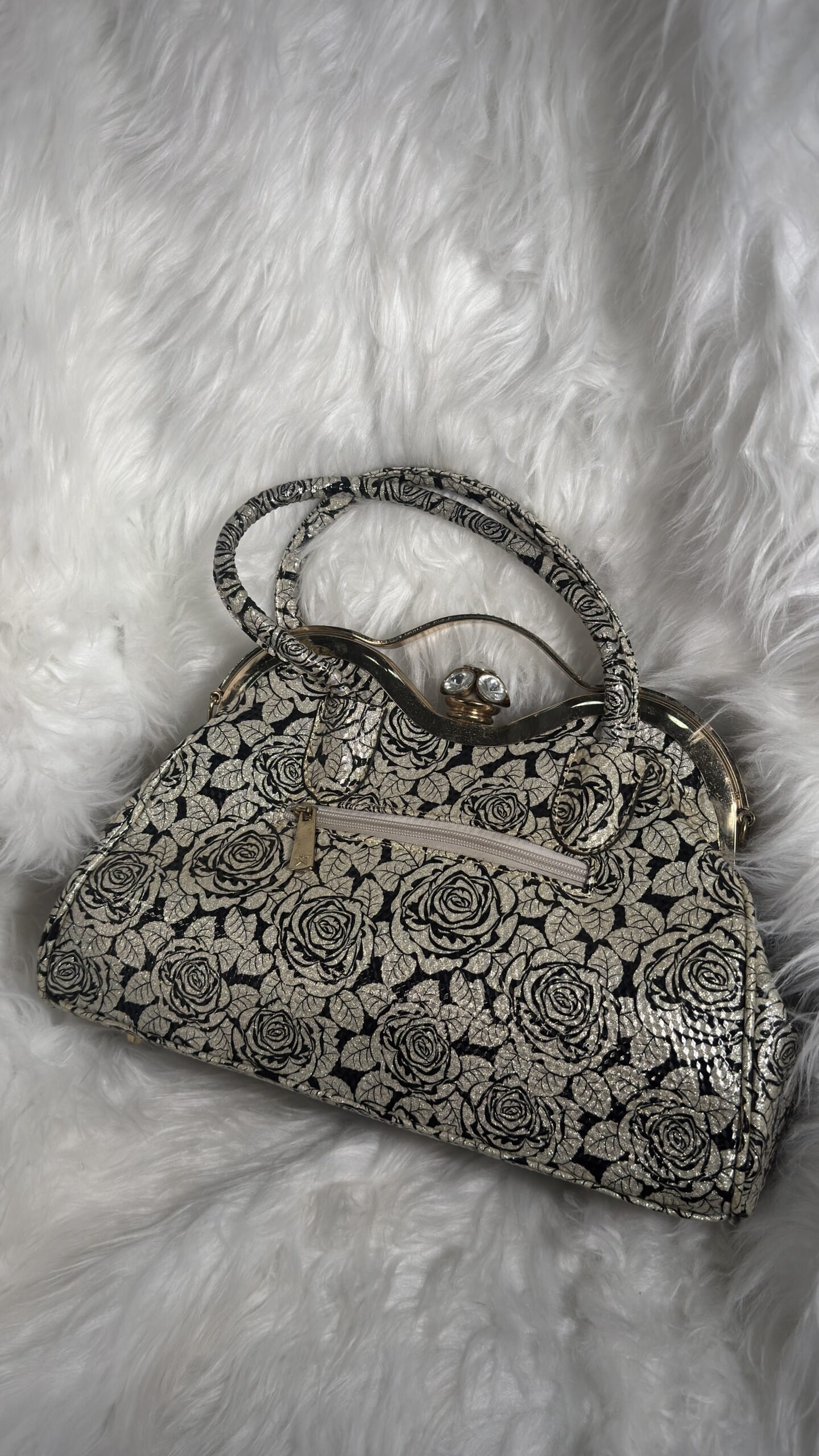 Gold and Black Dubai Bag with Bronze Lock