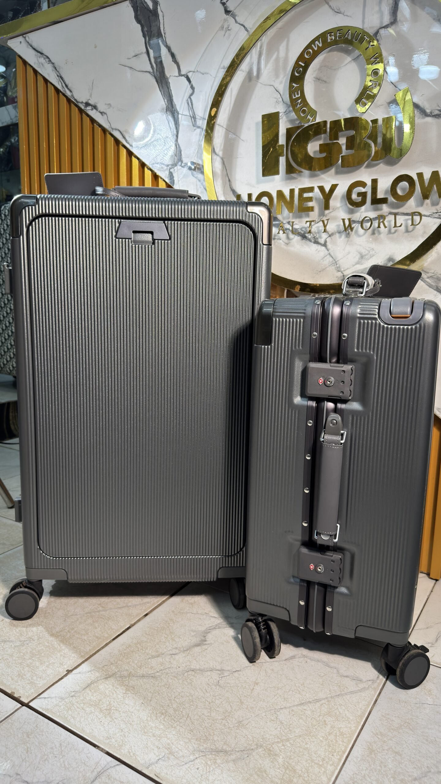 Silver Luxury Travel Bag Set