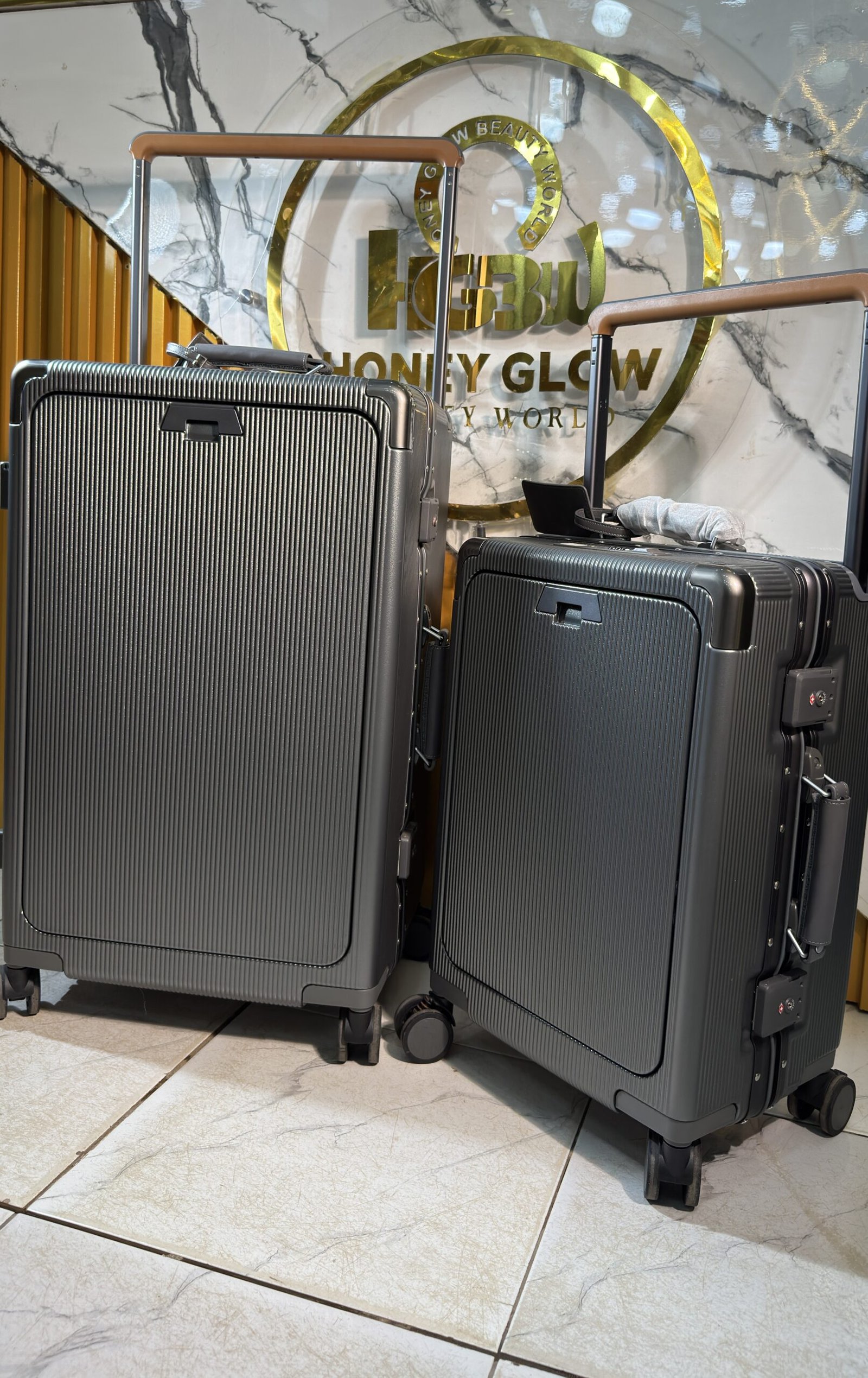 Silver Luxury Travel Bag Set