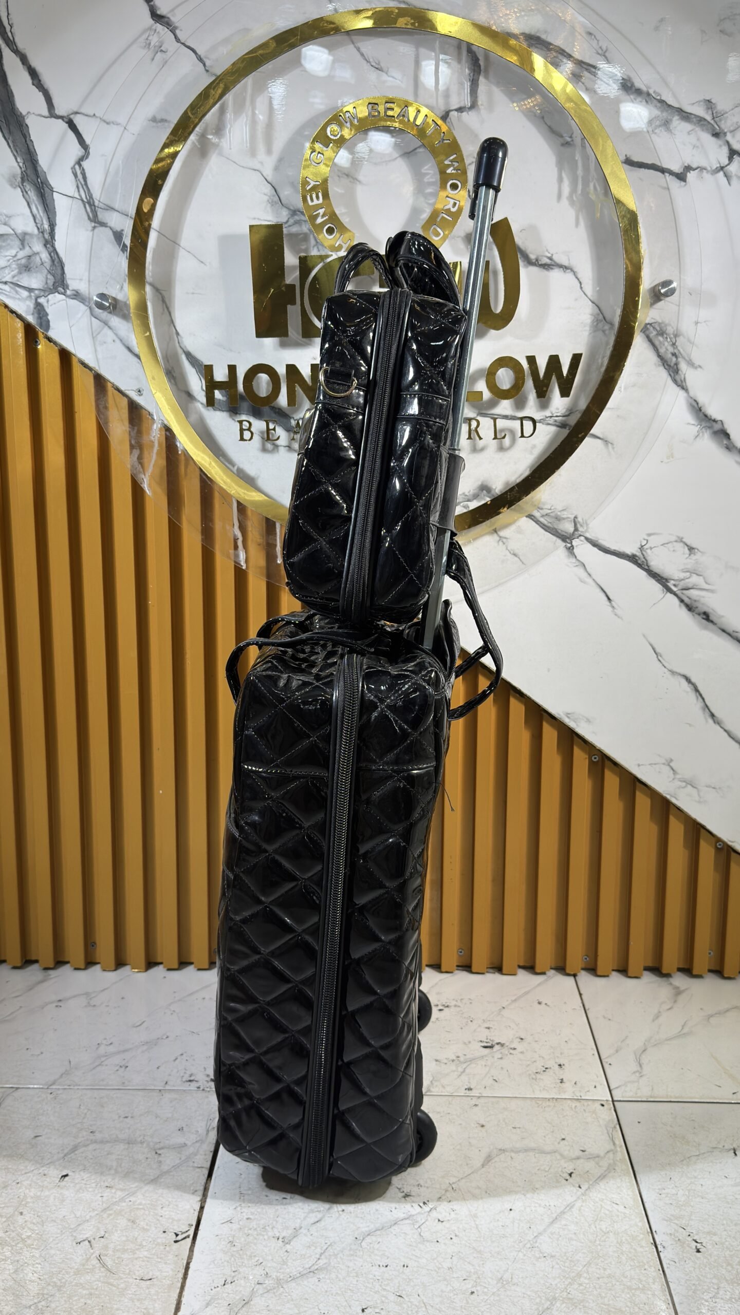 2 Set Black Luxury Travel Bags